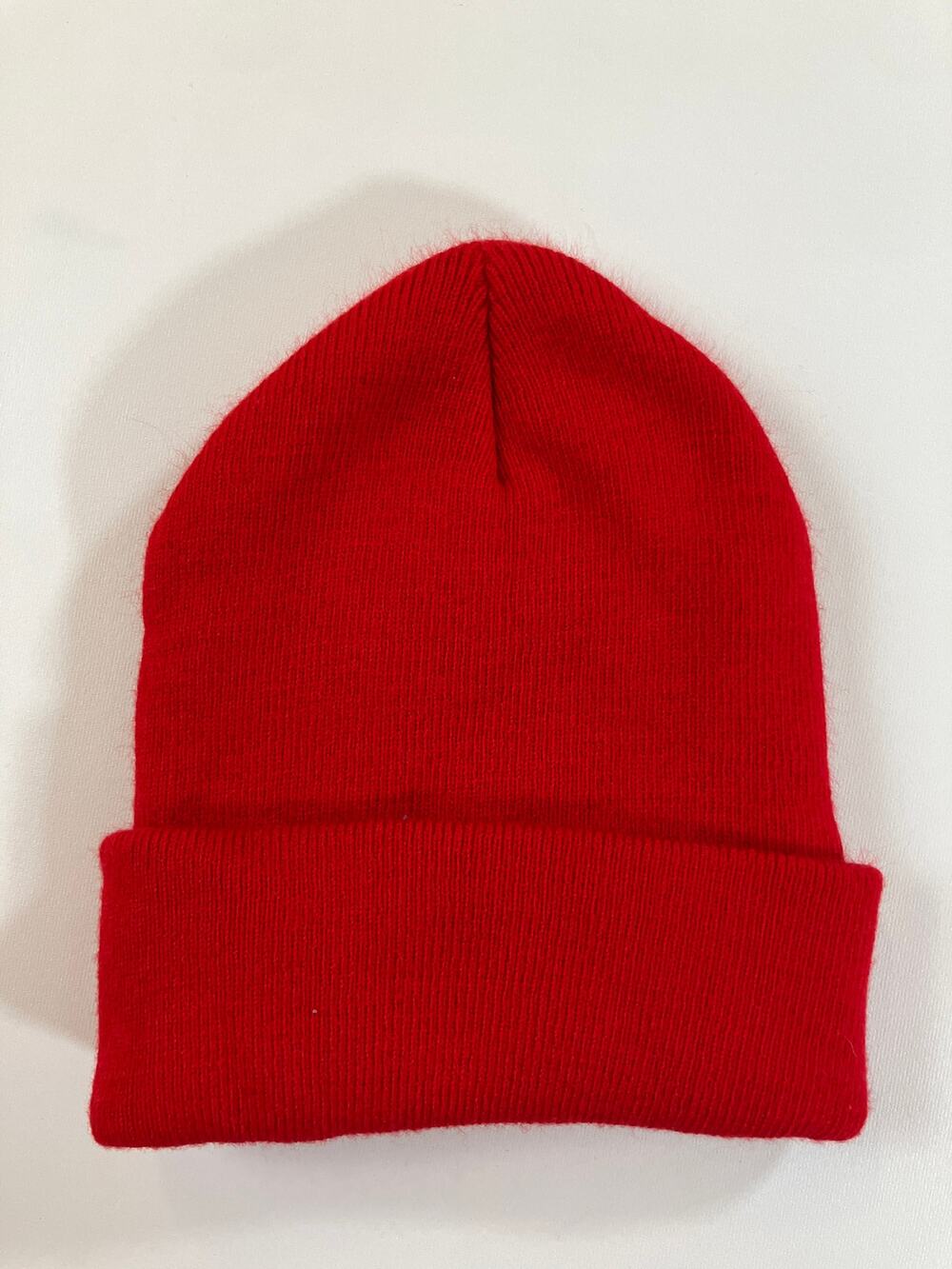 New England Patriots Beanie Red Cuffed Knit Hat Fleece Lined NFL Logo